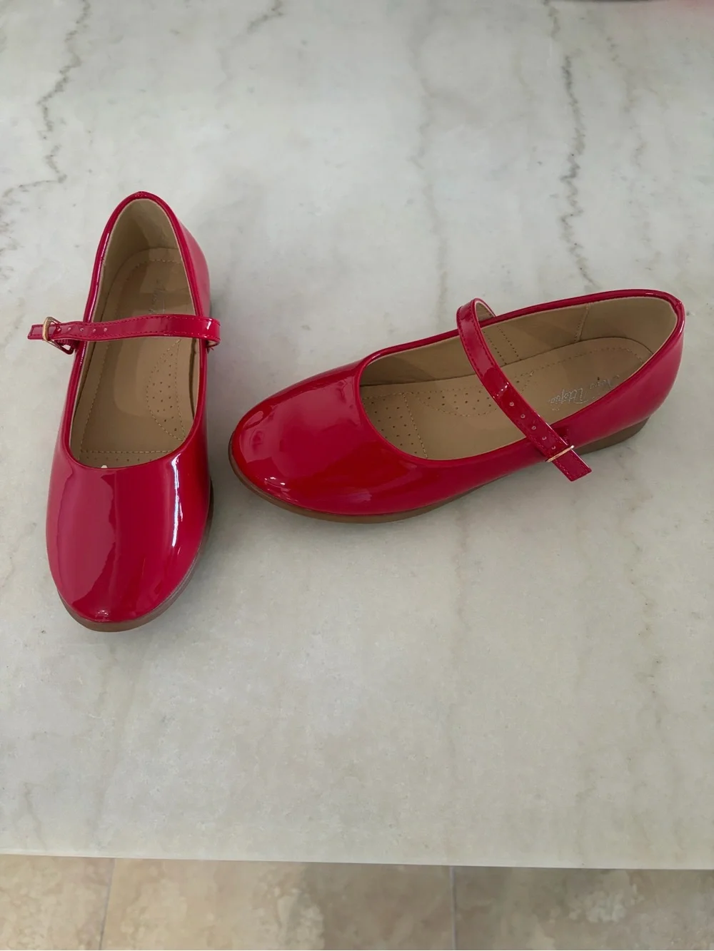 Girls' Patent Mary Jane Dress Shoes in Bright Red